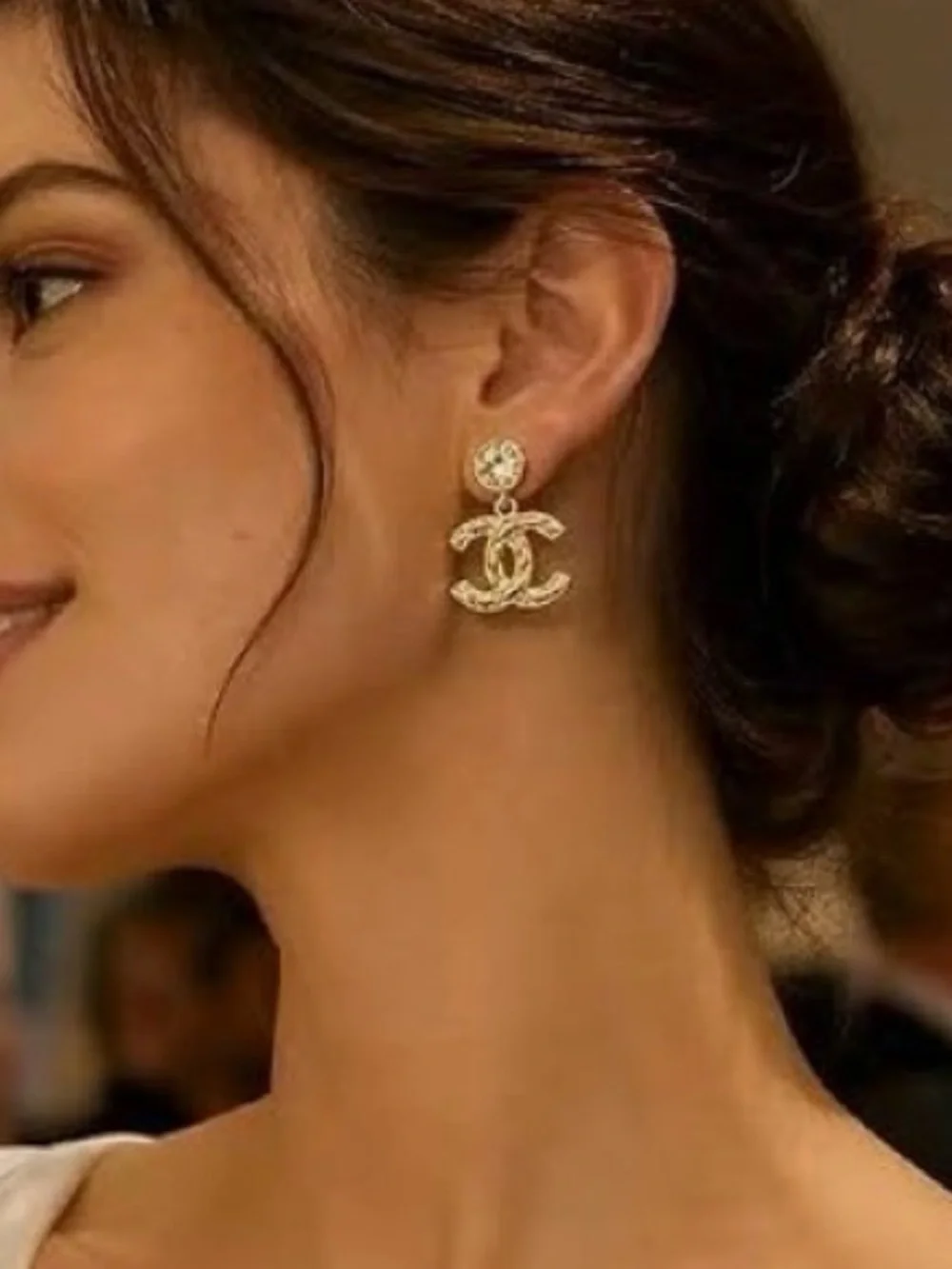 CHANEL Interlocking Logo Earrings